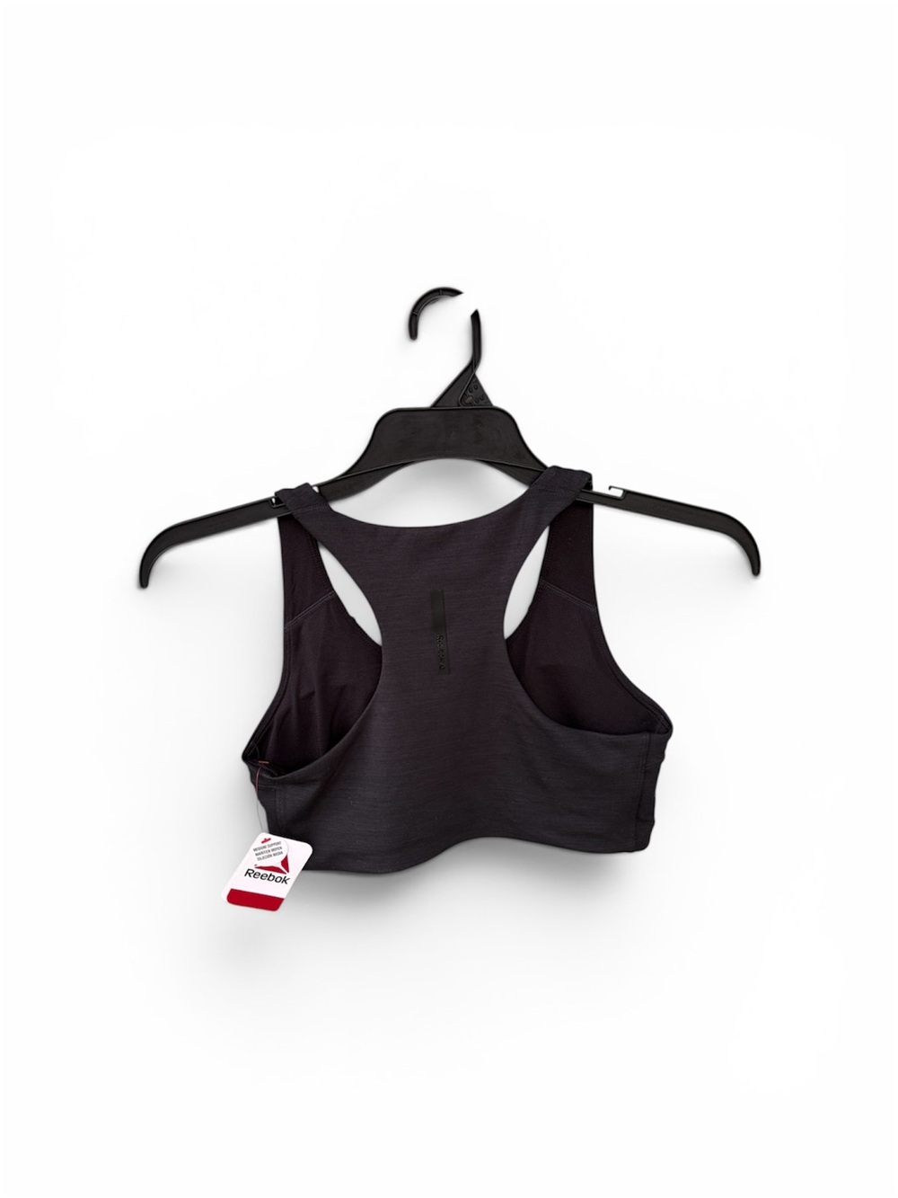 Reebok Black Racerback Sports Crop Bra - Picture 2 of 3
